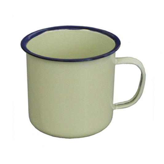 Taza de agua esmaltada con borde redondo